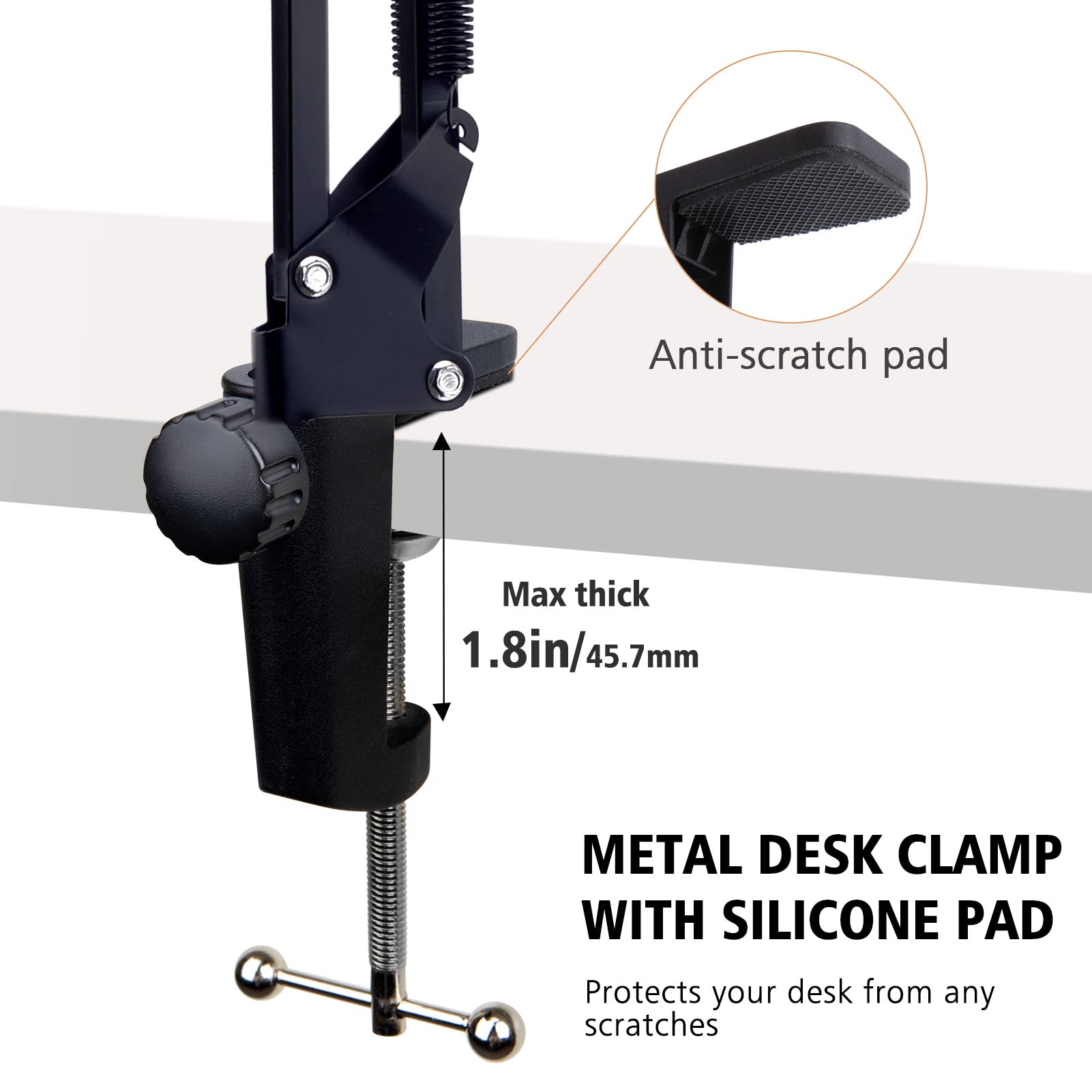 For Elgato Wave 3 Boom Arm Microphone Stand, Professional Mic Boom Arm Mic Stand Compatible with Elgato Wave:3 USB Condenser Mic